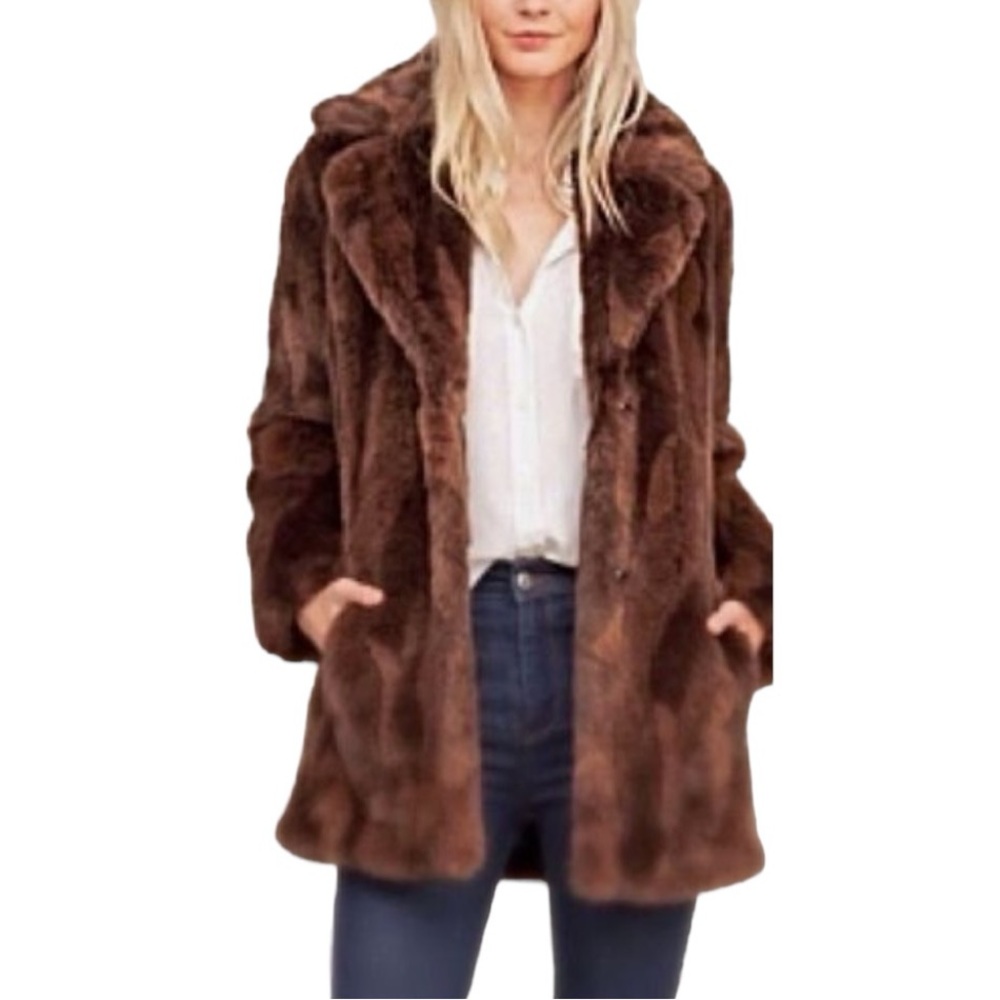 Abercrombie & Fitch Faux Fur Coat